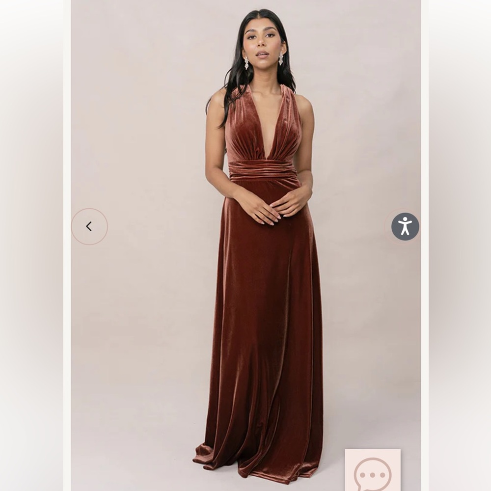 Revelry Dylan Velvet Dress Dusty Rose